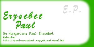 erzsebet paul business card